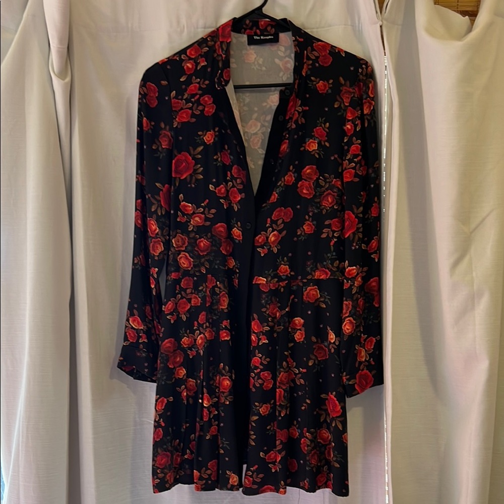 The Kooples Floral Black and Red Dress